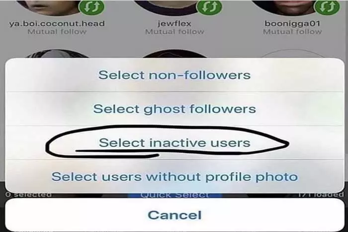find spam instgaram followers