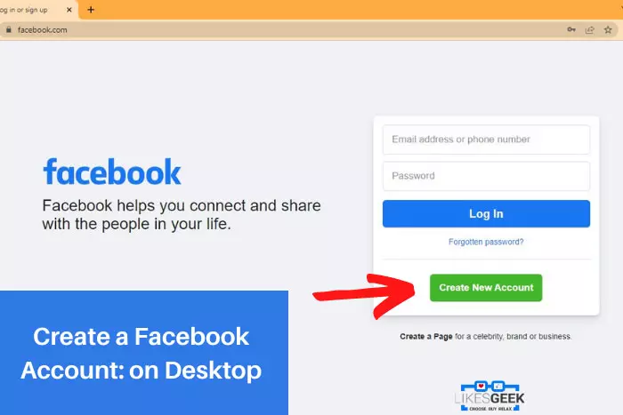 Create a Facebook Account on Desktop