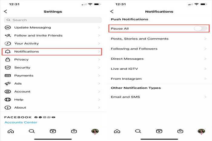 Configure-notifications-for-Instagram-Direct-Messages