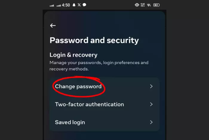 Reset your Facebook Password Using a Android