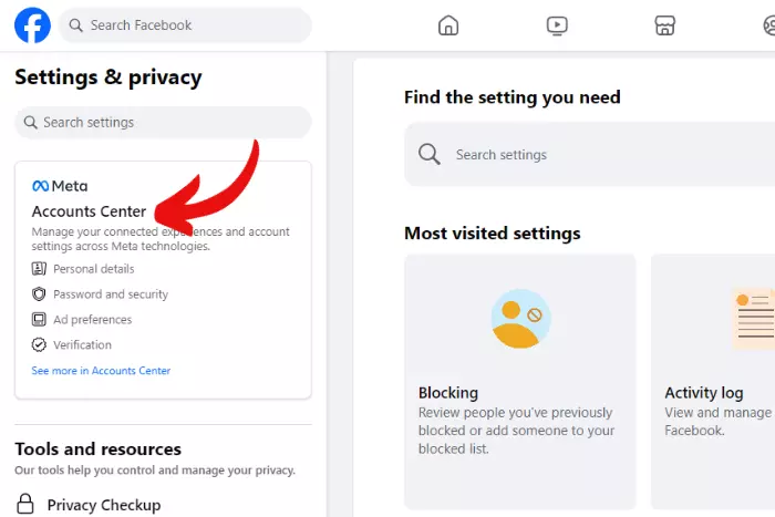 how to disconnect facebook from instagram on android