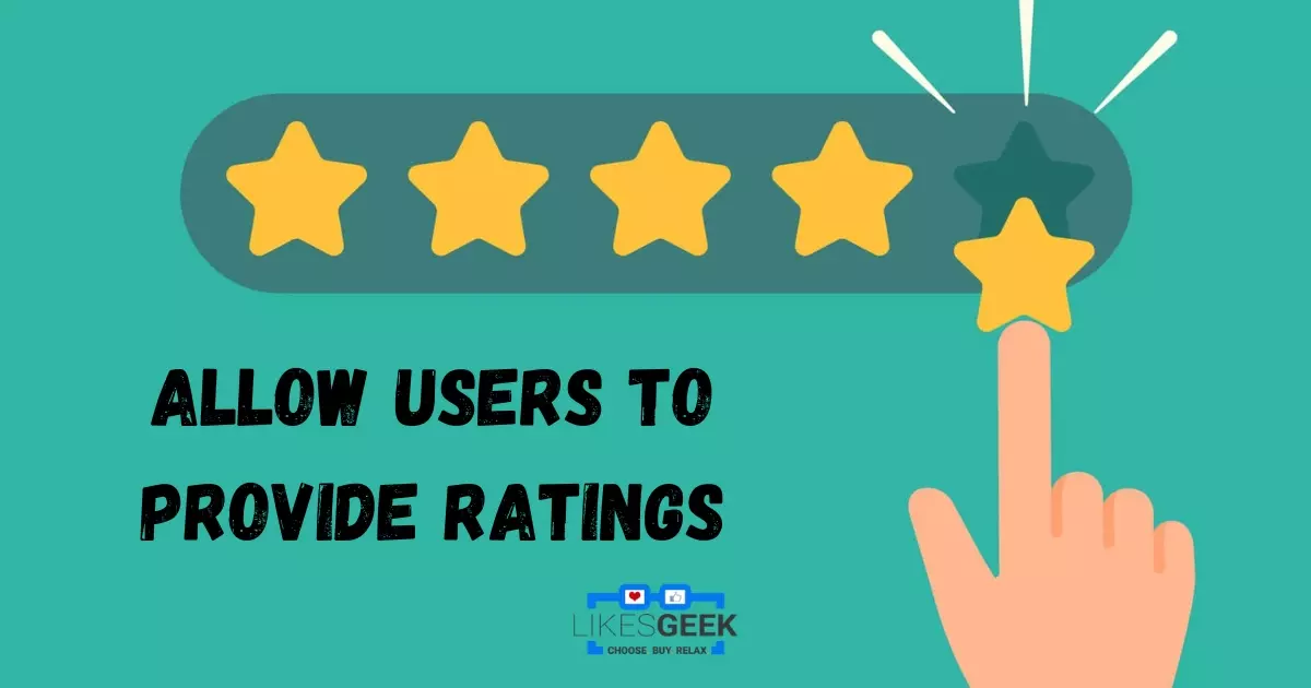 Allow Users to Provide Ratings