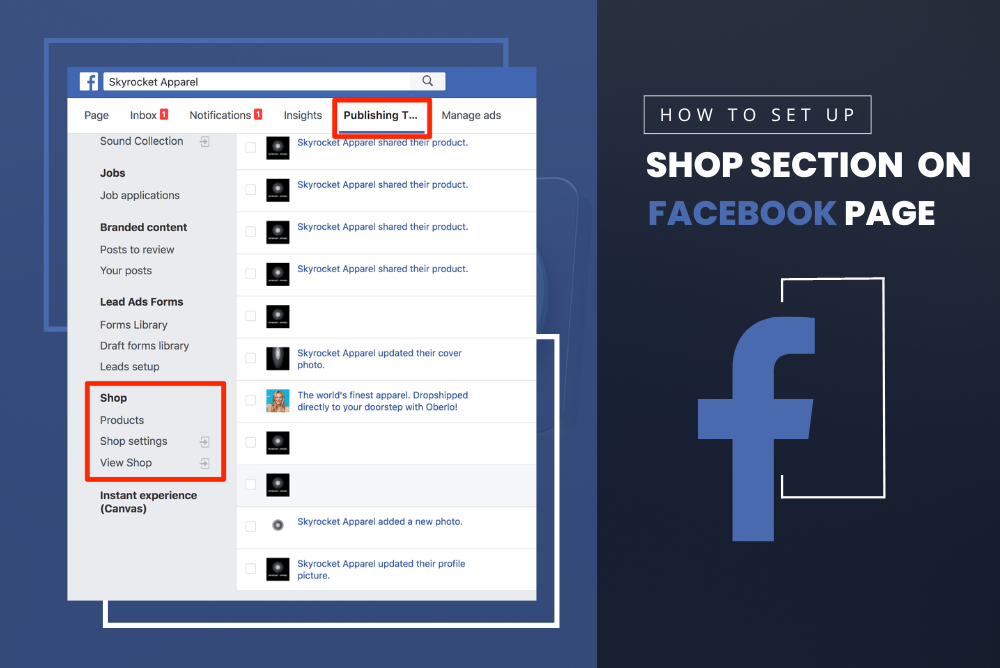 Section on Your Facebook Page