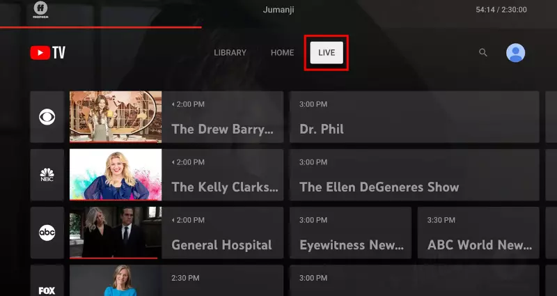 SHOWS ON YOUTUBE TV RECORDING