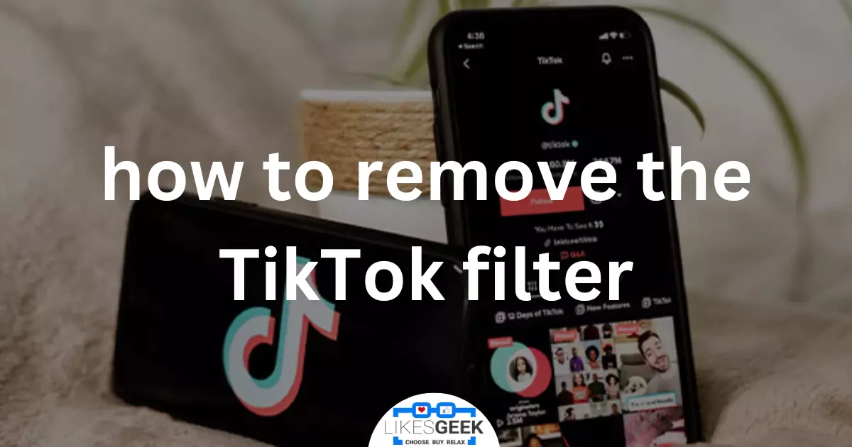 how to remove the TikTok filter?