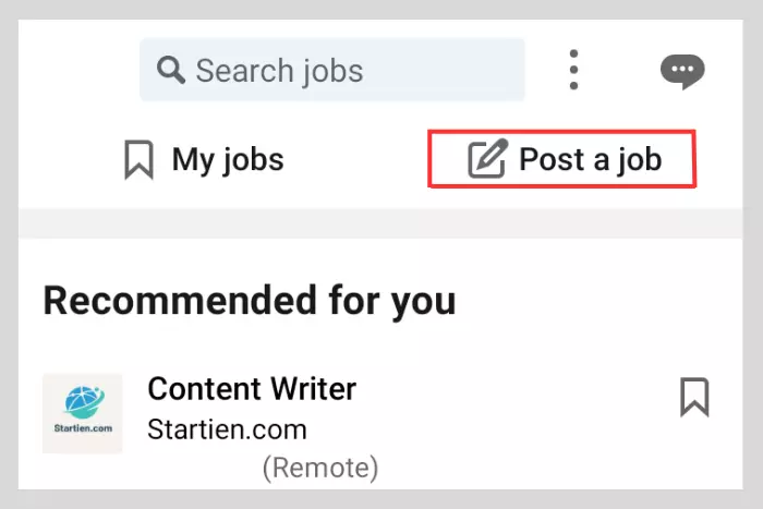 Post free job on linkedin