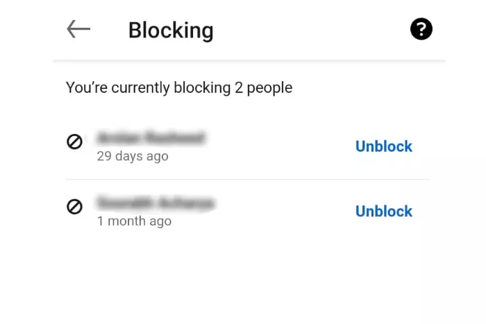 unblock the person on linkedin