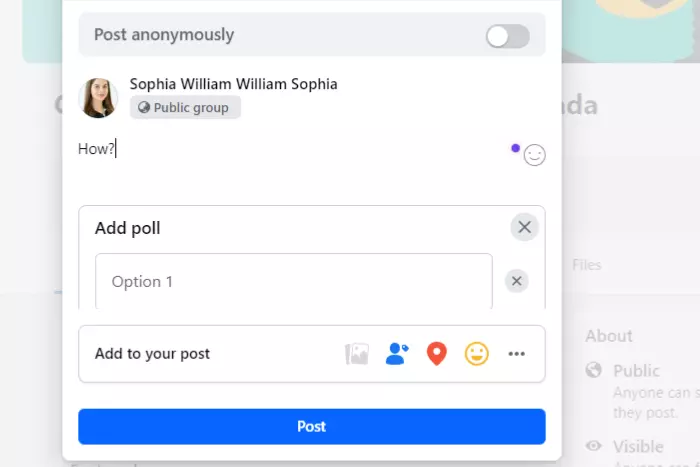 post a poll on facebook