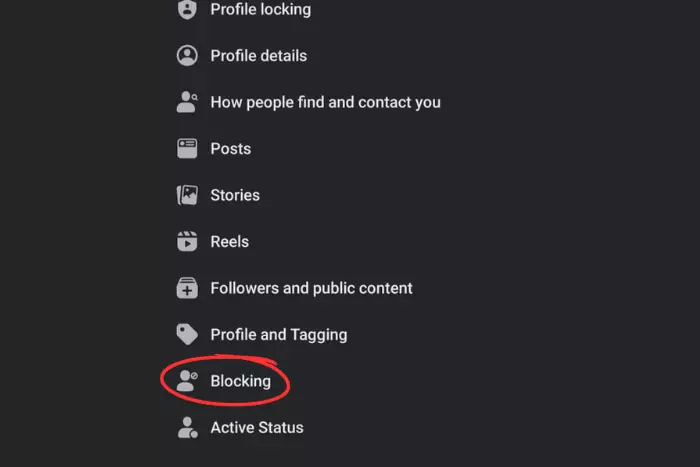 blocked profiles on facebook