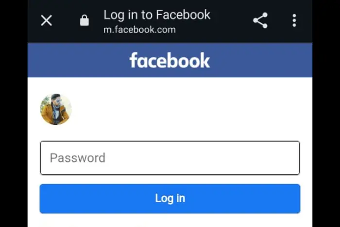Give the password to your Facebook account