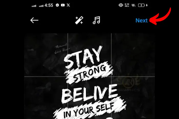 share facebook post to instagram mobile