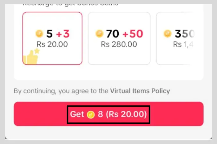 Buy Coins On TikTok
