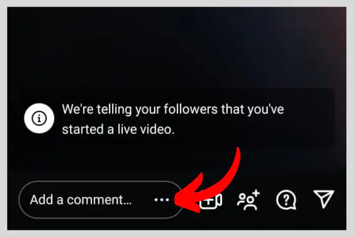 hide comments when watching an instagram live